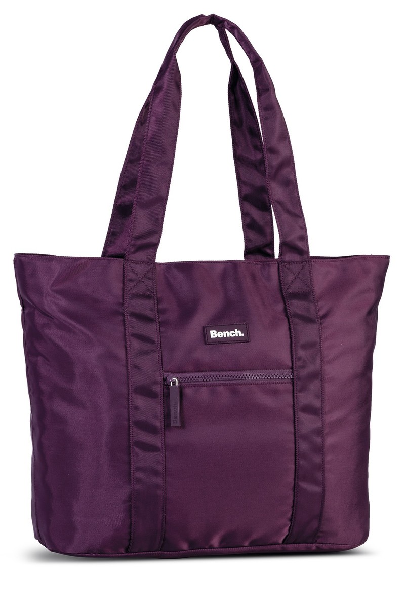BENCH Schultertasche nova Einkaufstasche Shopper Tasche pflaume 19 Liter