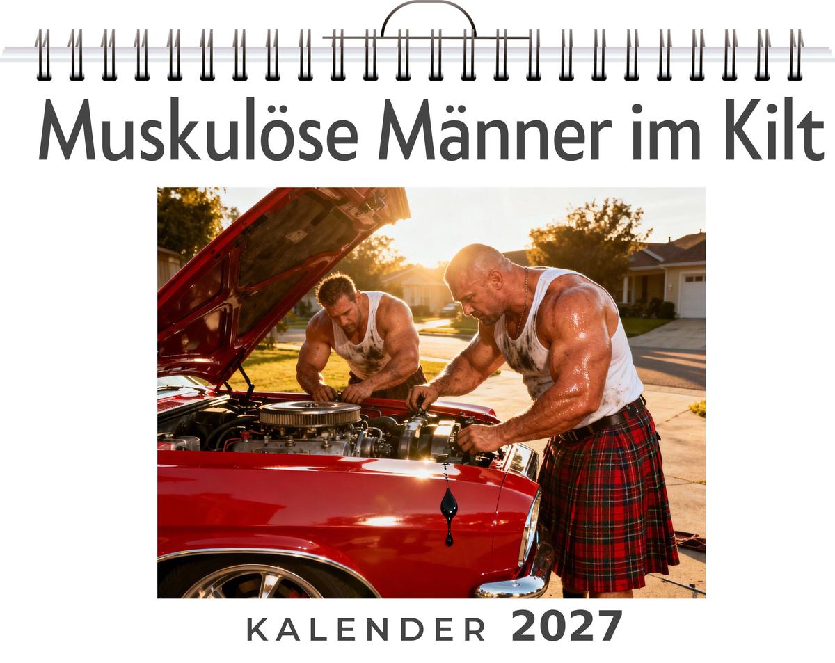 Muskulöse Männer im Kilt