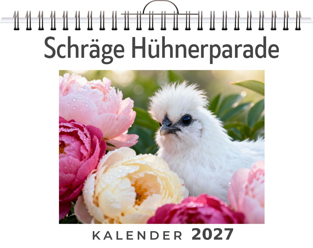 Schräge Hühnerparade