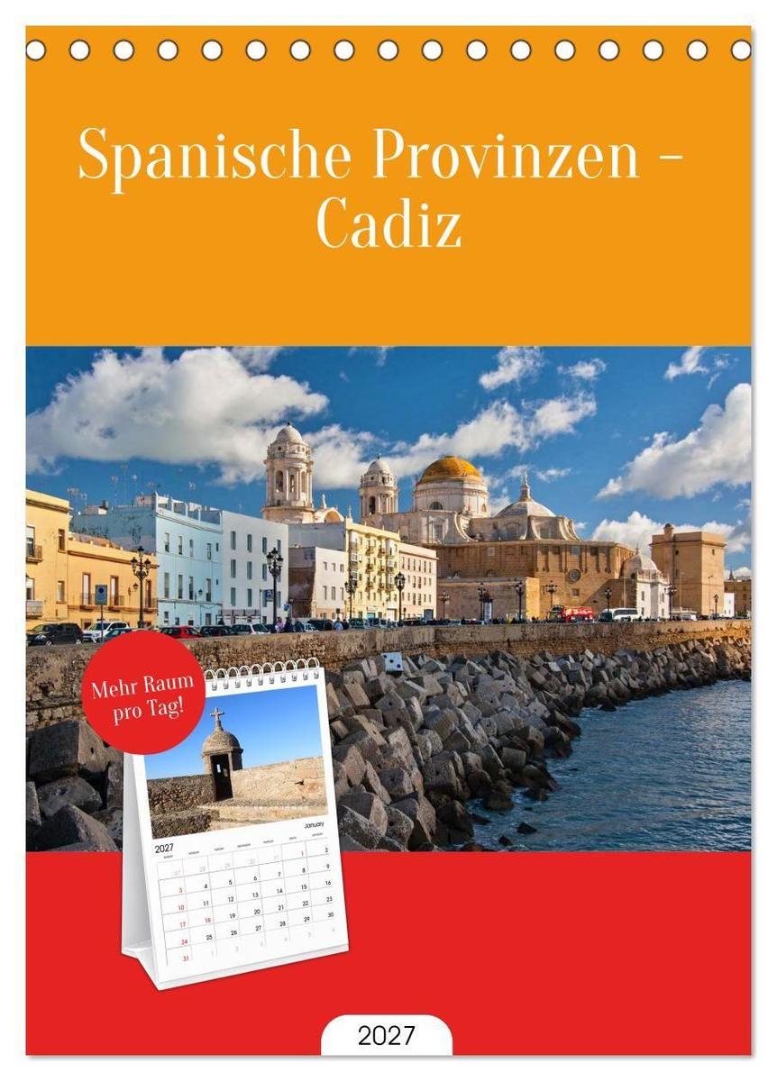 Tischplaner 2027 - Spanische Provinzen - Cadiz (A5 Tischkalender zum Aufstellen) CALVENDO