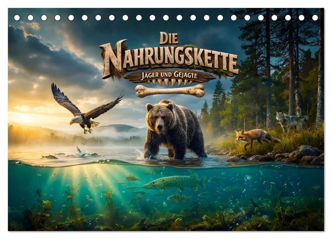 Die Nahrungskette - Jäger und Gejagte (Tischkalender 2027 DIN A5 quer) CALVENDO Monatskalender