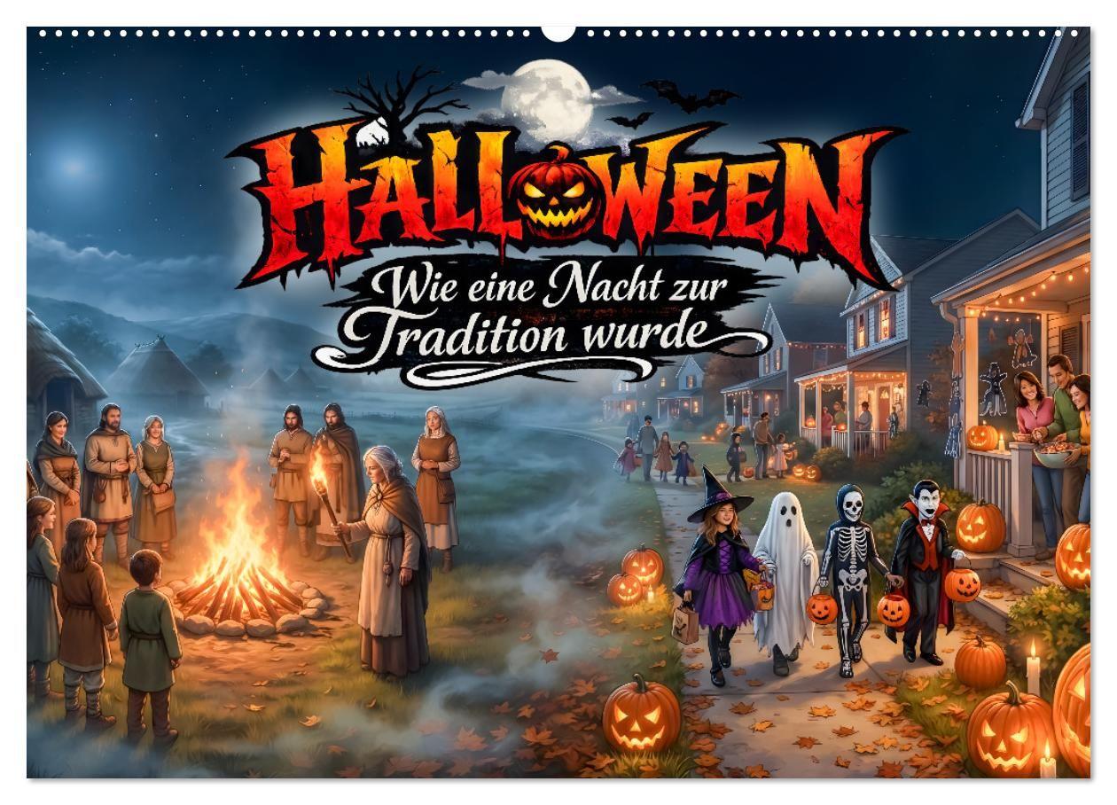 Halloween - Wie eine Nacht zur Tradition wurde (Wandkalender 2027 DIN A2 quer) CALVENDO Monatskalender