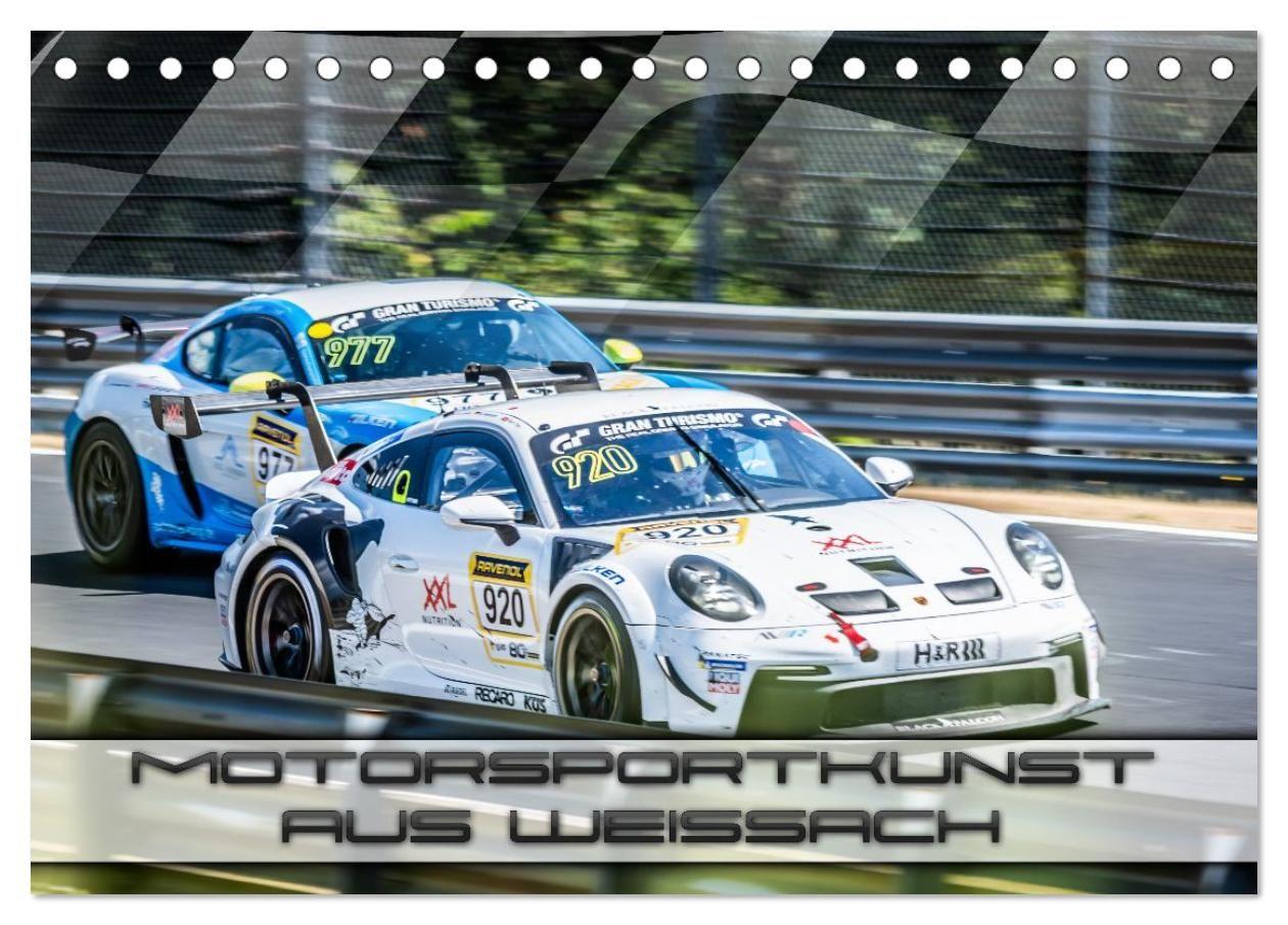 Motorsportkunst aus Weissach (Tischkalender 2027 DIN A5 quer) CALVENDO Monatskalender