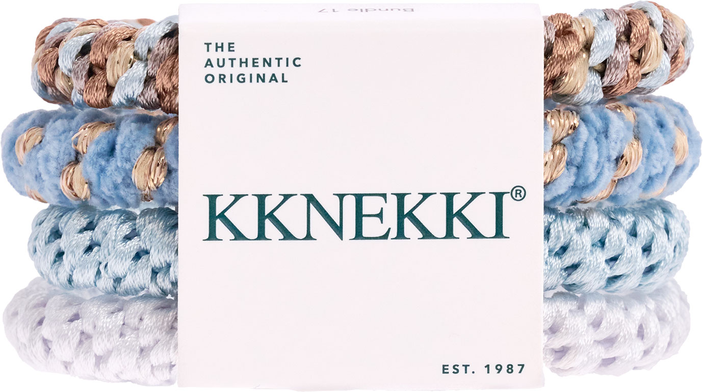 Kknekki Haargummi - weiß hellblau - 4er Pack - Nr. 3117