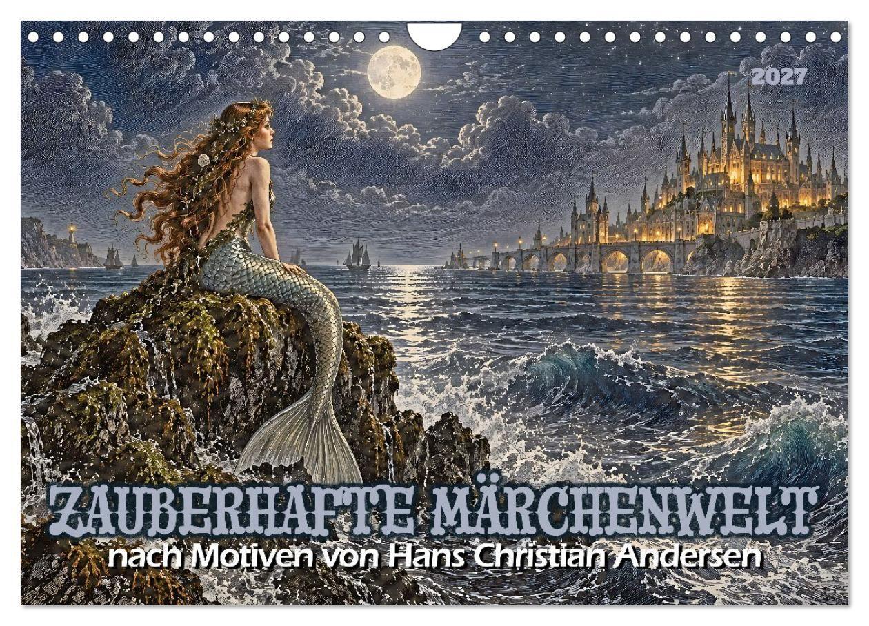 Zauberhafte Märchenwelt nach Motiven von Hans Christian Andersen (Wandkalender 2027 DIN A4 quer) CALVENDO Monatskalender