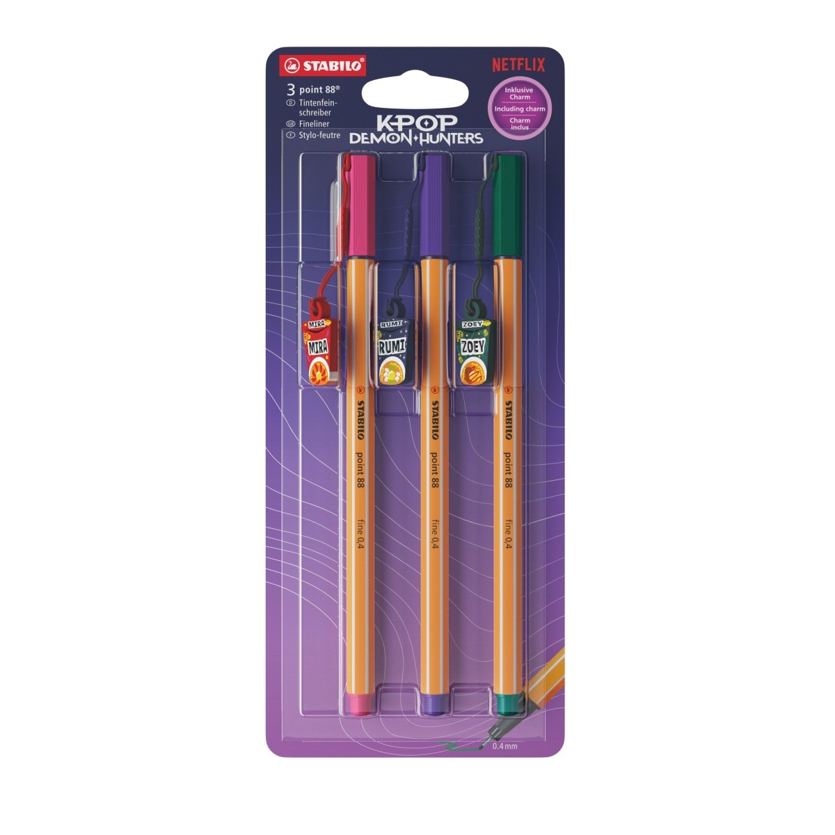 STABILO Fineliner point 88 KPop Demon Hunters 3er Set