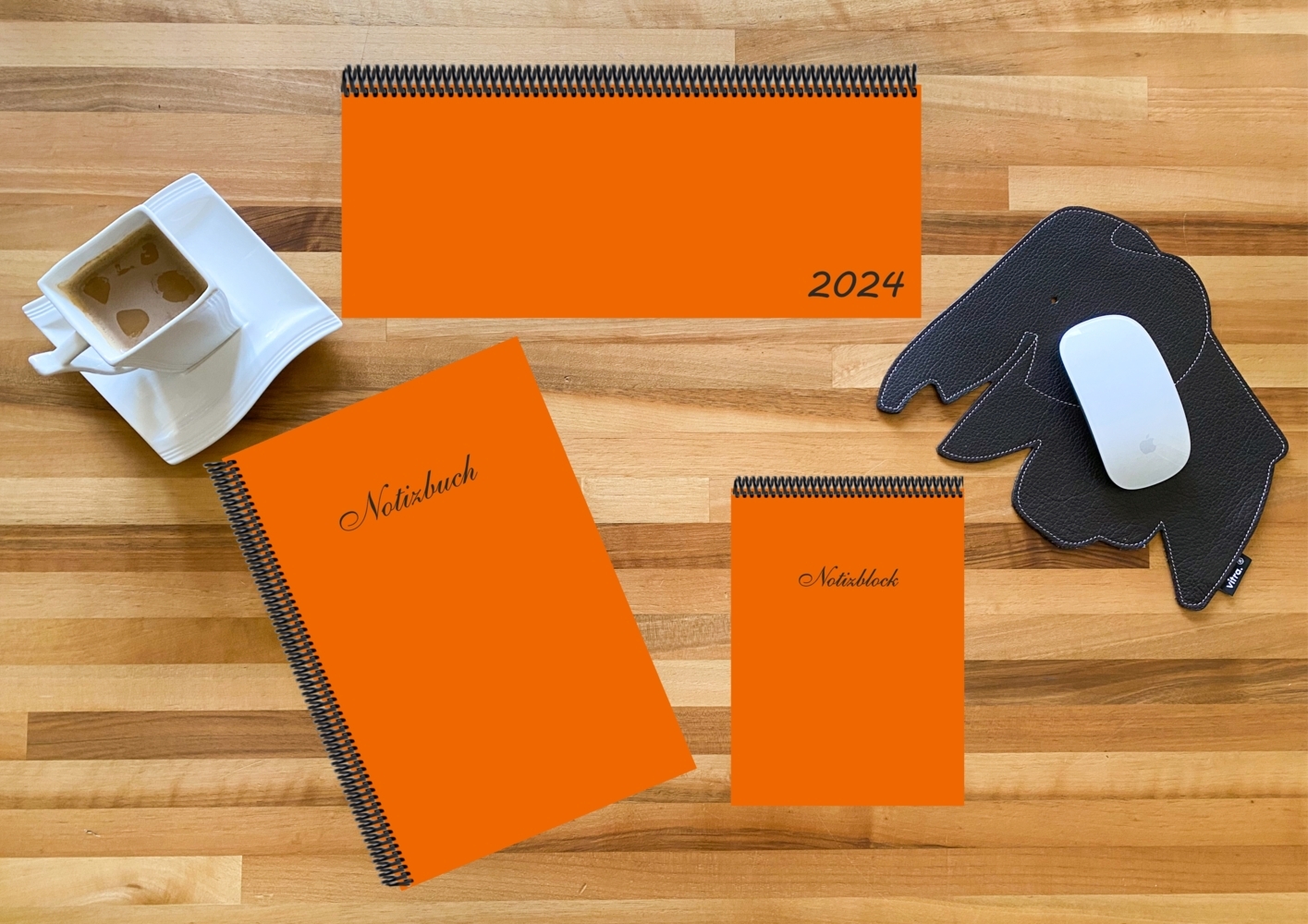 Schreibtisch-Set m. 1 Kalender m. 1 Beilage m. 1 Beilage 3 Teile