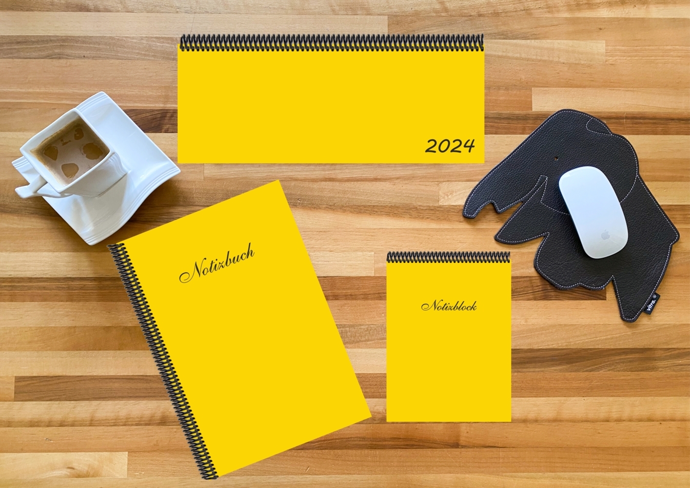 Schreibtisch-Set m. 1 Kalender m. 1 Beilage m. 1 Beilage 3 Teile