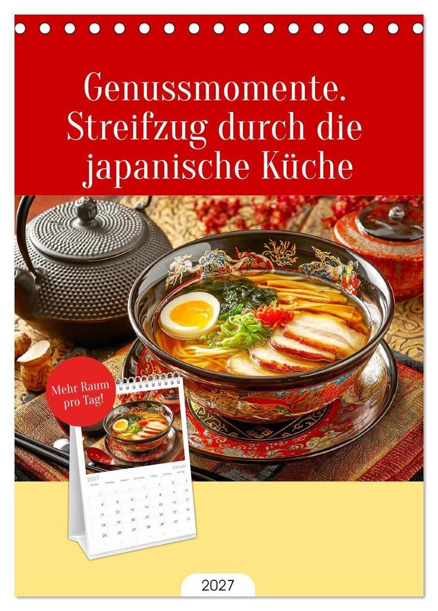 Tischplaner 2027 - Genussmomente. Streifzug durch die japanische Küche (A5 Tischkalender zum Aufstellen) CALVENDO