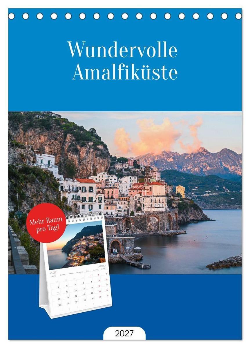 Tischplaner 2027 - Wundervolle Amalfiküste (A5 Tischkalender zum Aufstellen) CALVENDO