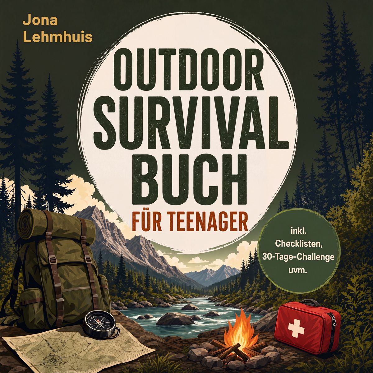 Outdoor Survival Buch für Teenager: Der Praxisguide für spannende Abenteuer in der Natur mit Orientierung Notfallrucksack und Erster Hilfe - inkl. Checklisten 30-Tage-Challenge uvm.