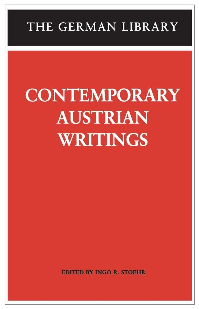 Contemporary Austrian Writings