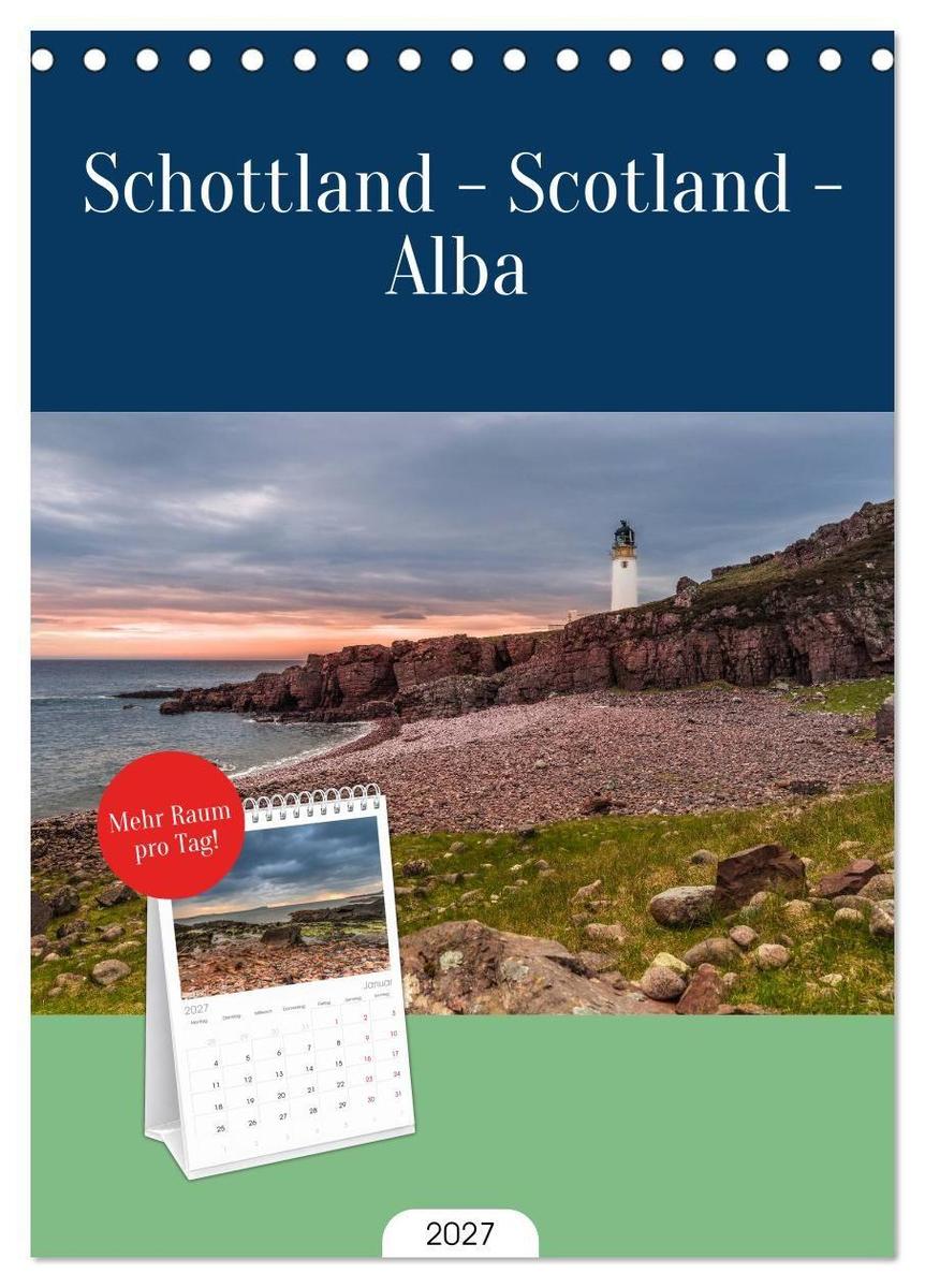 Tischplaner 2027 - Schottland - Scotland - Alba (A5 Tischkalender zum Aufstellen) CALVENDO