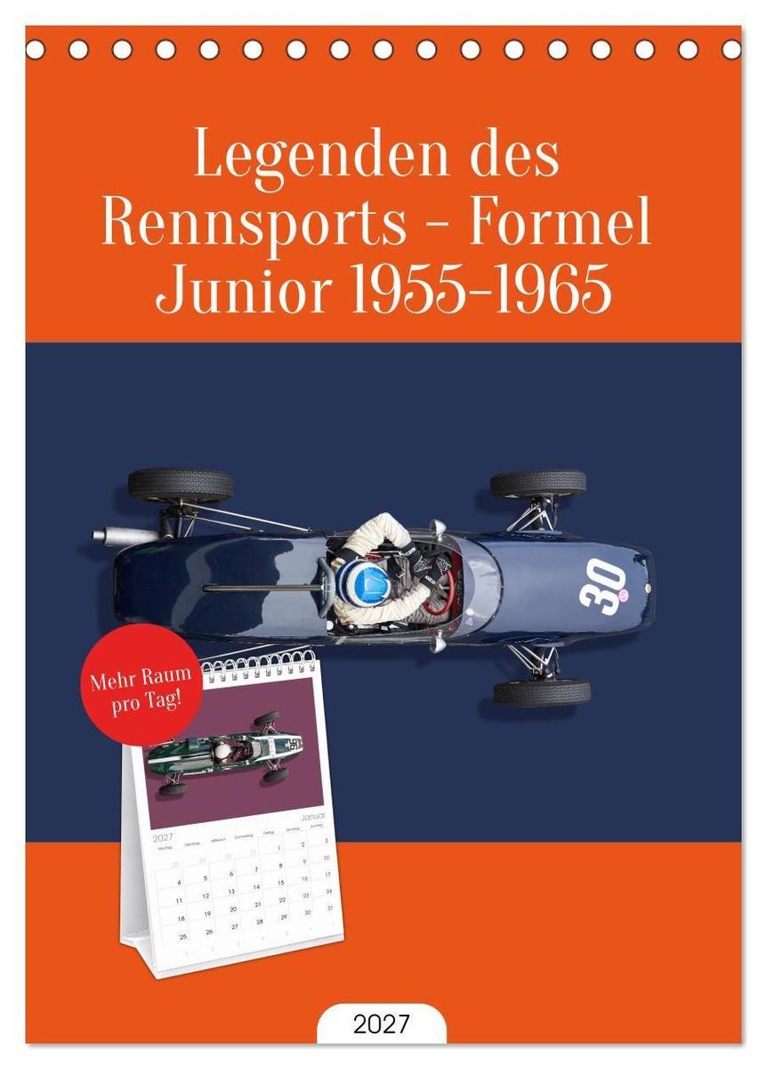 Tischplaner 2027 - Legenden des Rennsports - Formel Junior 1955-1965 (A5 Tischkalender zum Aufstellen) CALVENDO