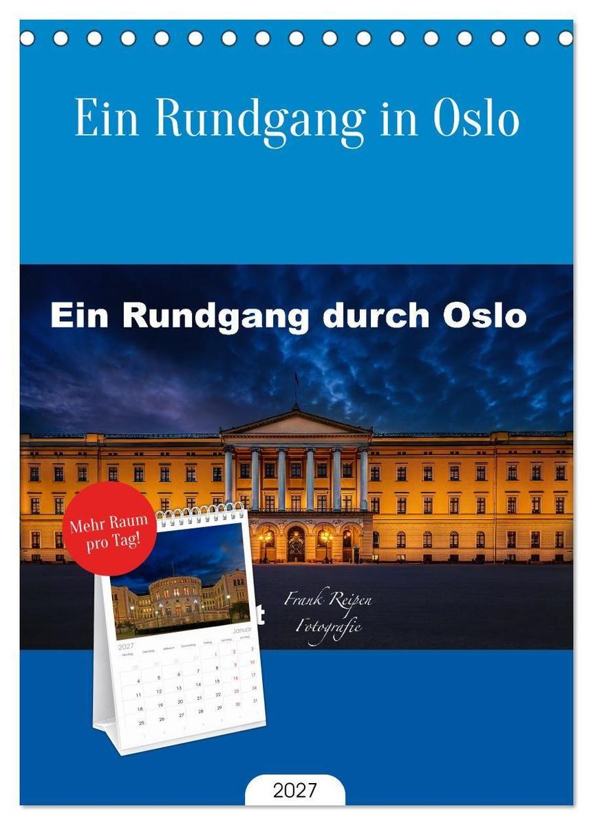 Tischplaner 2027 - Ein Rundgang in Oslo (A5 Tischkalender zum Aufstellen) CALVENDO