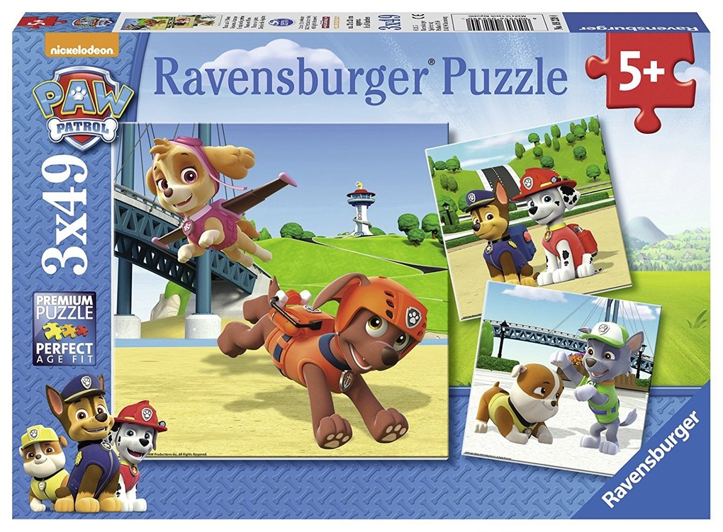 Team auf 4 Pfoten. Puzzle 3 x 49 Teile