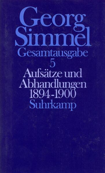 Aufsätze und Abhandlungen 1894-1900