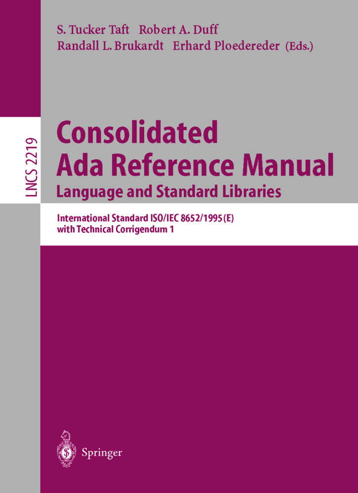 Consolidated Ada Reference Manual - S. Tucker Taft/ Robert A. Duff/ Randall L. Brukardt