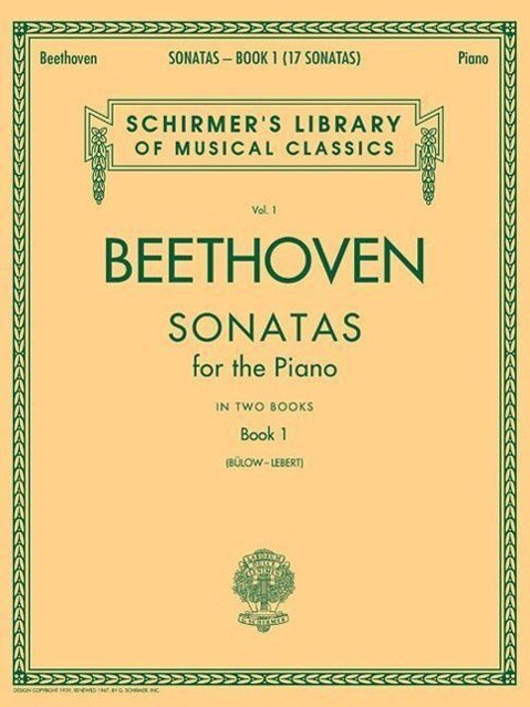 Sonatas - Book 1: Schirmer Library of Classics Vol. 1 - Ludwig Van Beethoven