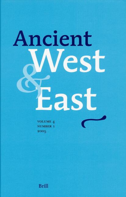 Ancient West & East: Volume 4 No. 1
