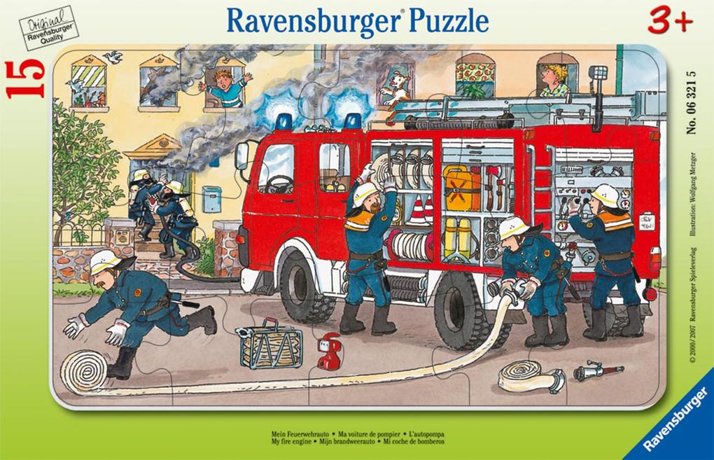 Image of Mein Feuerwehrauto. Puzzle mit 15 Teilen