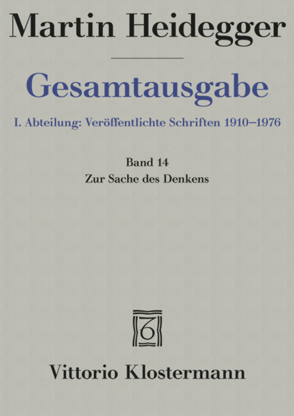 Klostermann Vittorio GmbH Gesamtausgabe. 4 Abteilungen / 1. Abt, Veröffentlichte Schriften / Identität Und Differenz (1955-1957)