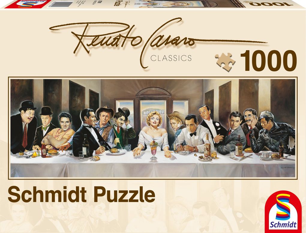 Image of Schmidt Spiele - Panorama Renato Casaro - Dinner der Berühmten 1000 Teile