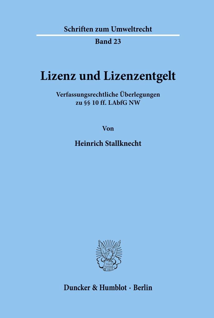 Lizenz und Lizenzentgelt.