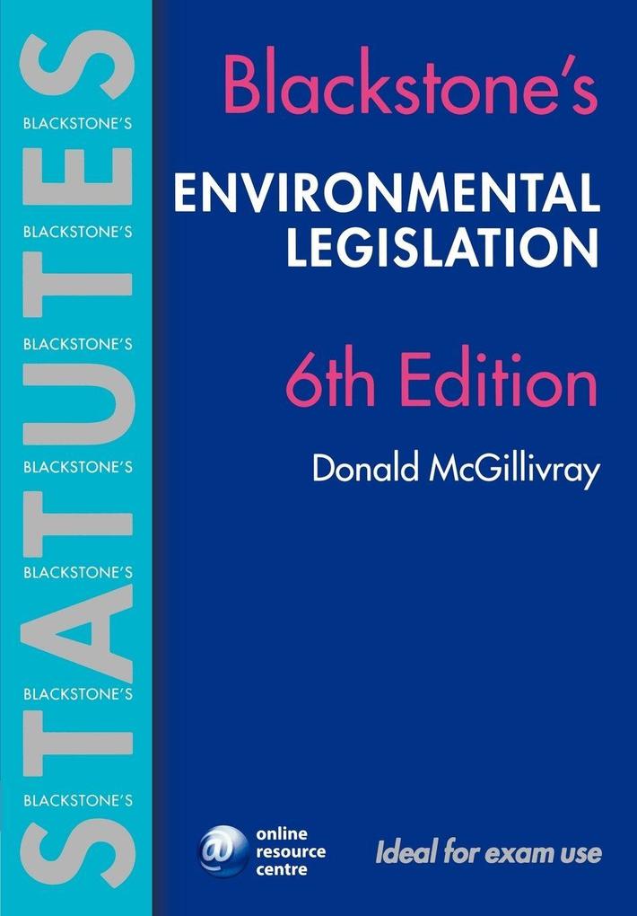 Blackstone's Environmental Legislation
