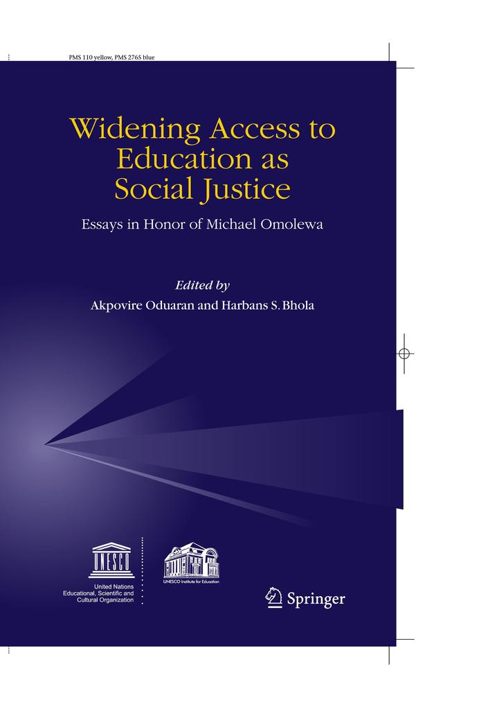WIDENING ACCESS TO EDUCATION AS SOCIAL JUSTICE