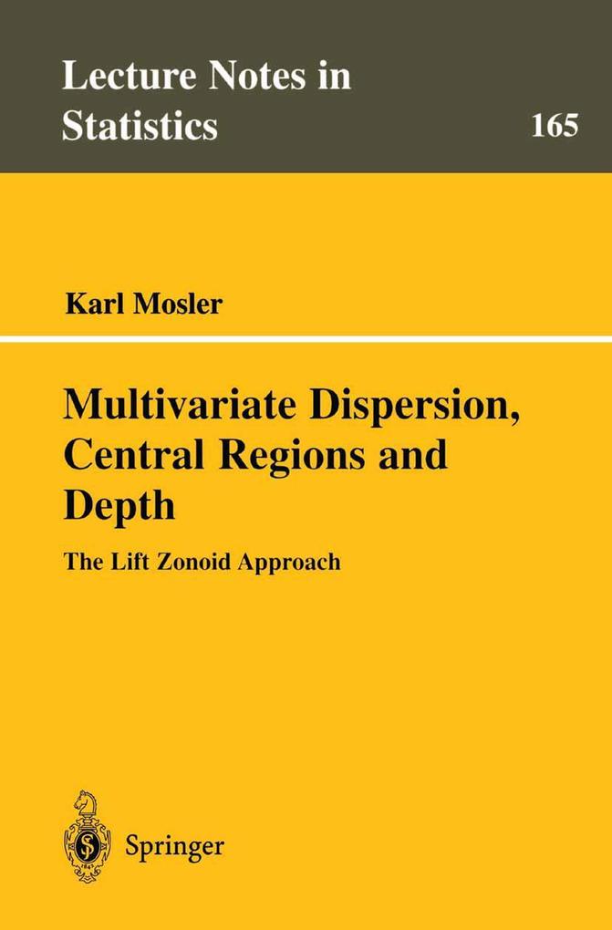 Multivariate Dispersion Central Regions and Depth