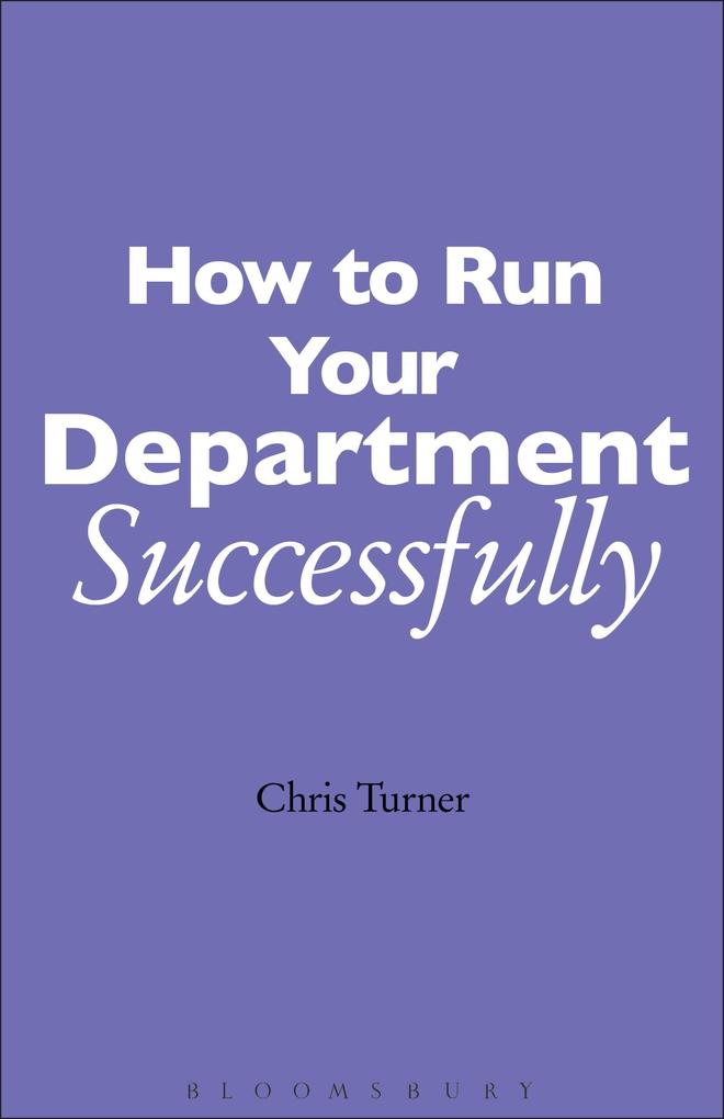 How to Run Your Department Successfully