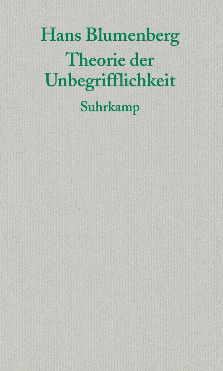 Suhrkamp Verlag Theorie Der Unbegrifflichkeit