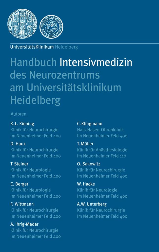 Handbuch Intensivmedizin des Neurozentrums am Universitätsklinikum Heidelberg