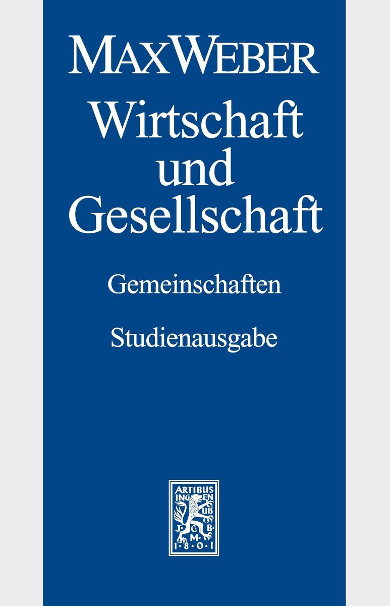 Mohr Siebeck Gmbh & Co. K Max Weber Studienausgabe