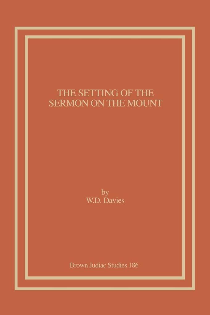The Setting of the Sermon on the Mount