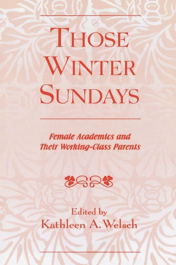 Those Winter Sundays