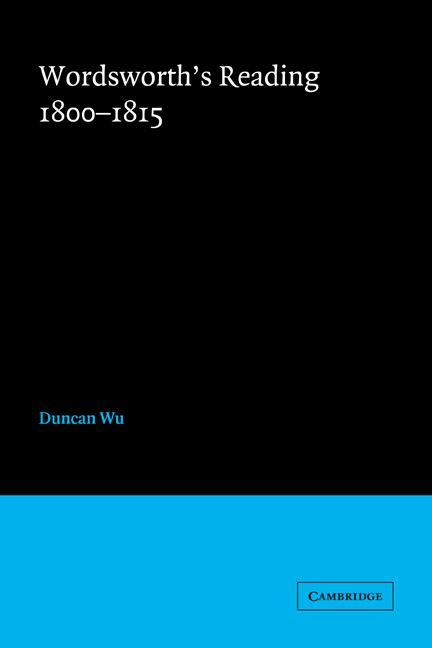 Wordsworth's Reading 1800 1815