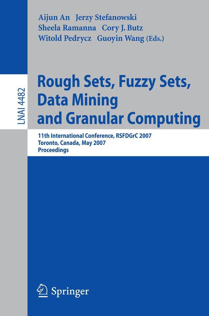 Rough Sets Fuzzy Sets Data Mining and Granular Computing