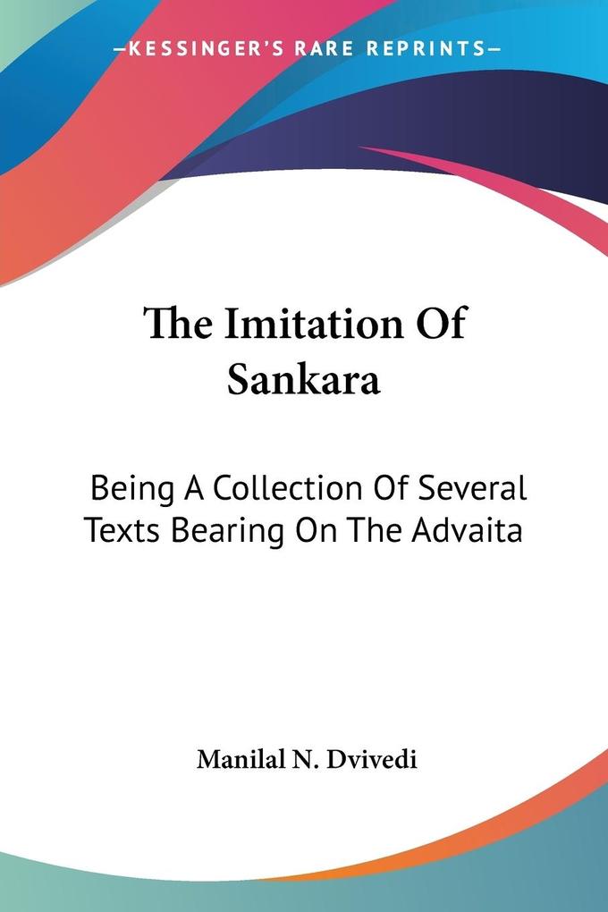 The Imitation Of Sankara