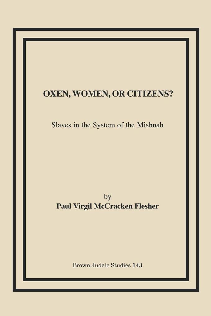 Oxen Women or Citizens?