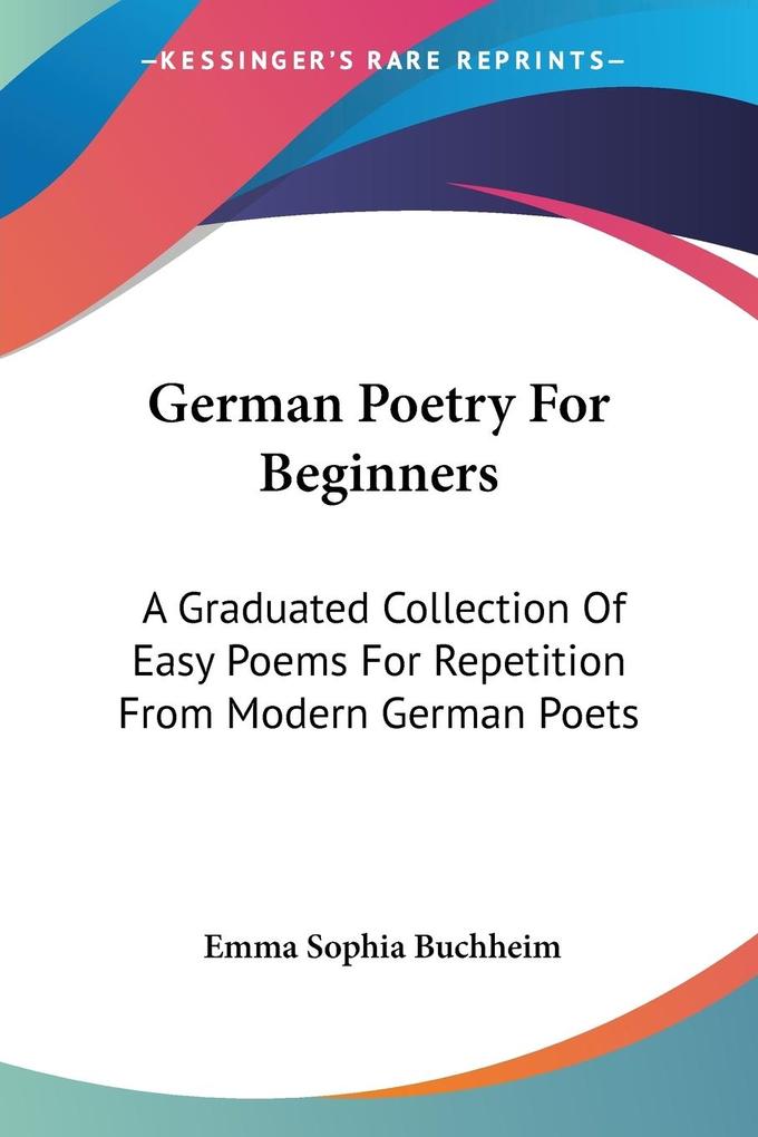 German Poetry For Beginners