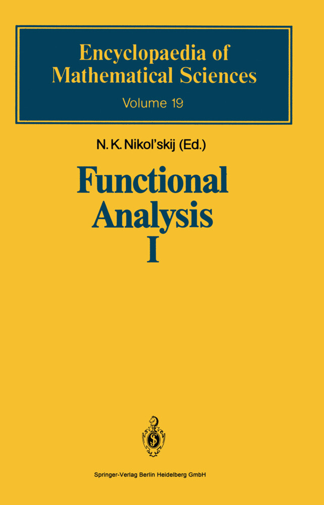 Functional Analysis I - Yu.I. Lyubich/ Nikolai K. Nikolski