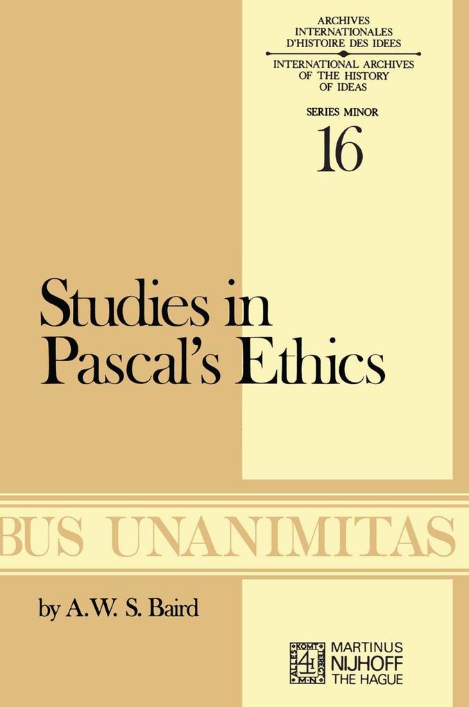 Studies in Pascal's Ethics