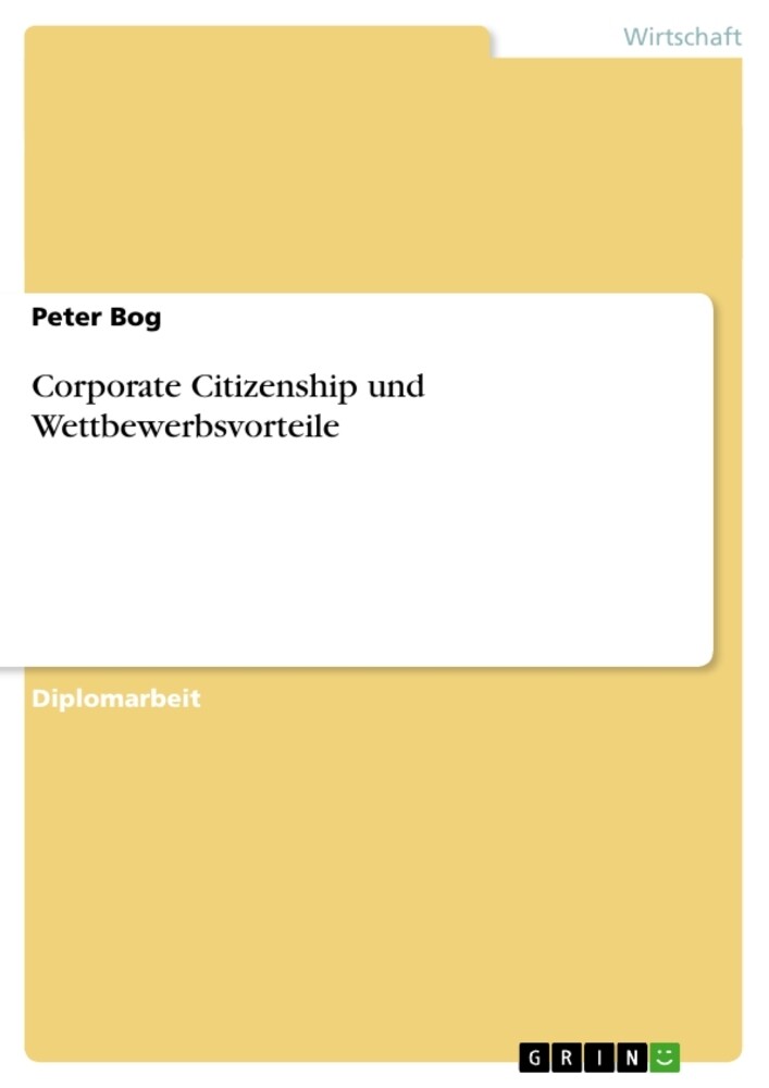 Corporate Citizenship und Wettbewerbsvorteile - Peter Bog