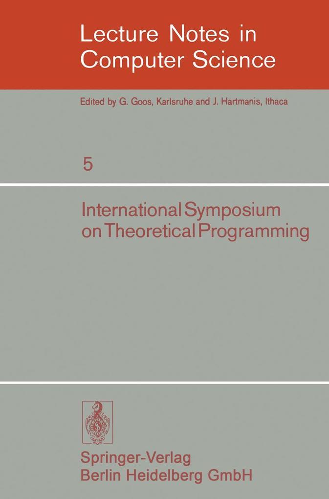 International Symposium on Theoretical Programming