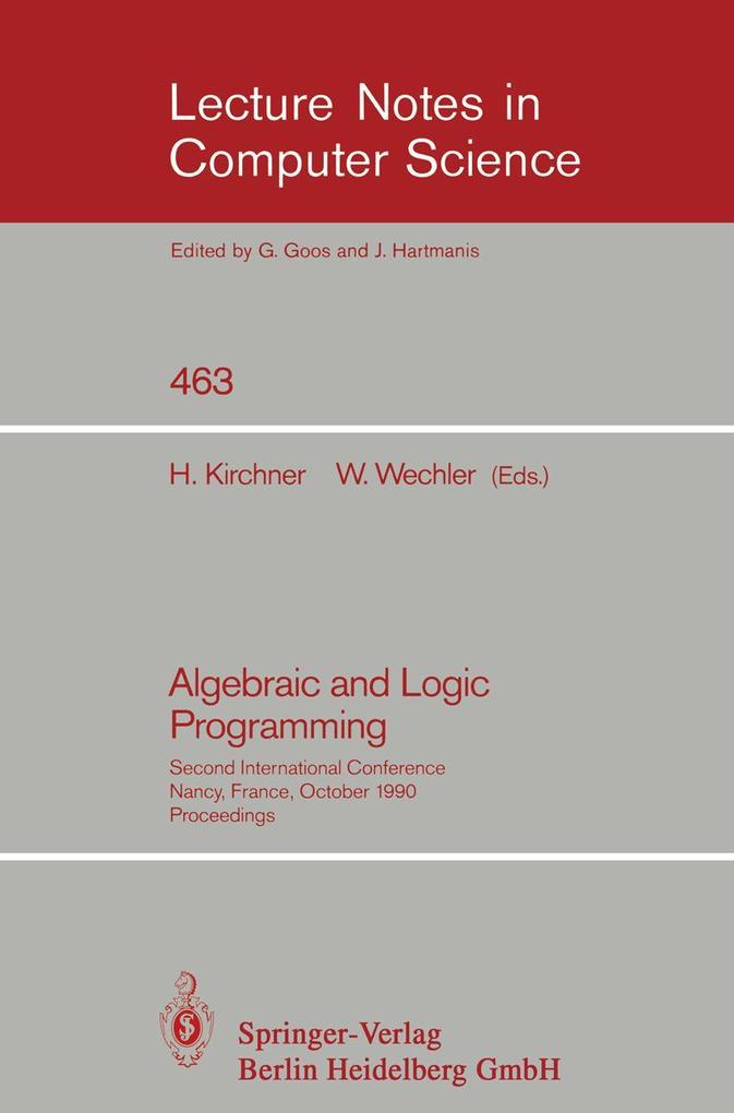 Algebraic and Logic Programming