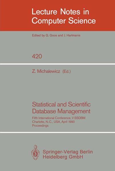 Statistical and Scientific Database Management - Zbigniew Michalewicz