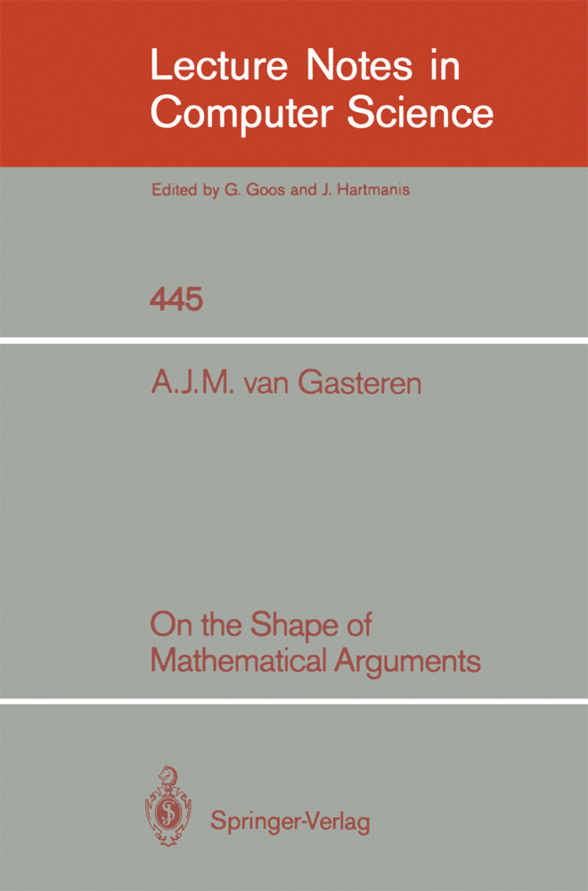 On the Shape of Mathematical Arguments - Antonetta J.M. van Gasteren