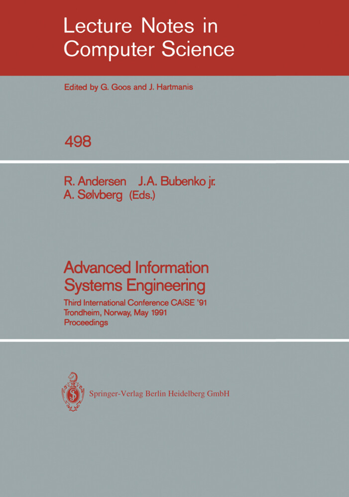 Advanced Information Systems Engineering - Rudolf Andersen/ Janis A. Bubenko/ Arne Solvberg